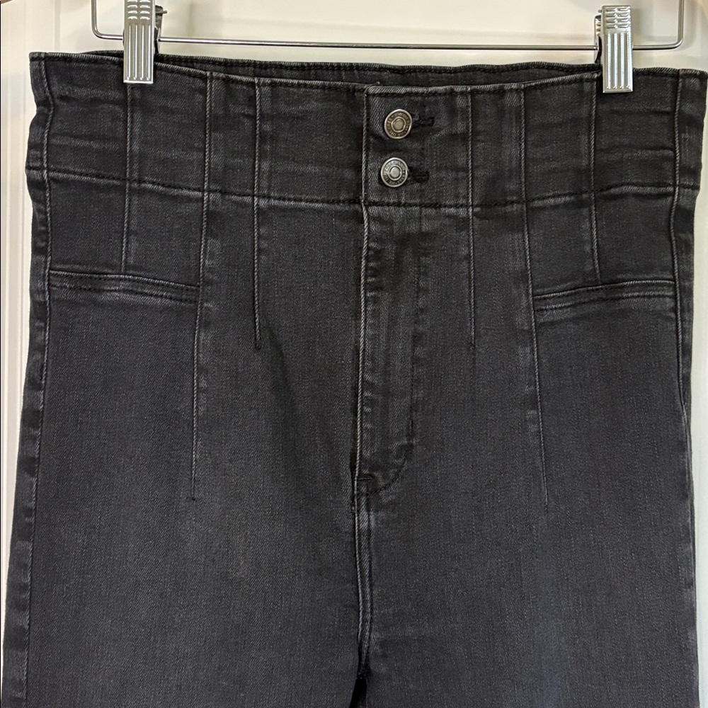 Free People We The Free Jayde Flare Jeans High-Waisted Black Size 31 - Picture 3 of 13